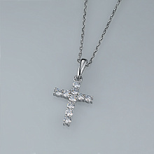 Подвеска из серебра c бриллиантами