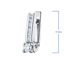 Серьги из комбинированного золота с бриллиантами