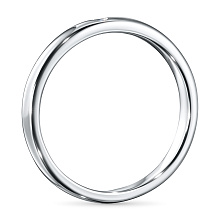 Обручальное кольцо из серебра с бриллиантом