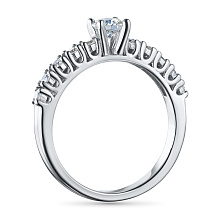 Кольцо из белого золота c бриллиантами