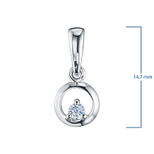 Подвеска из серебра с бриллиантом