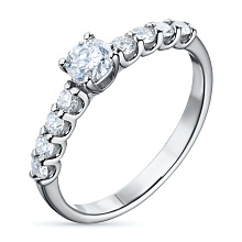 Кольцо из белого золота c бриллиантами