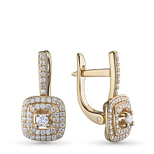 Серьги из желтого золота c бриллиантами