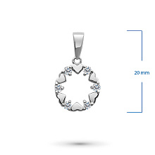 Подвеска из белого золота с бриллиантами