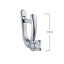 Серьги из серебра с бриллиантами