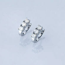 Серьги из белого золота c бриллиантами