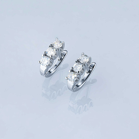 Серьги из белого золота