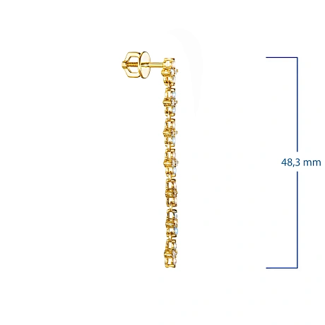 Пусеты из желтого золота