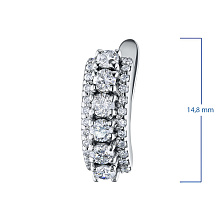 Серьги из белого золота c бриллиантами