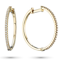 Серьги из желтого золота c бриллиантами