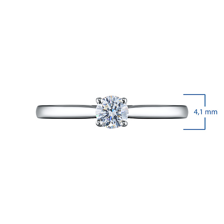 Помолвочное кольцо из серебра