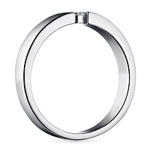 Обручальное кольцо из белого золота с бриллиантом