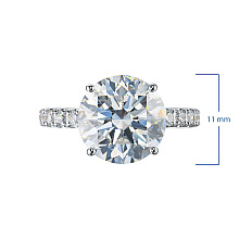 Кольцо из белого золота c бриллиантами