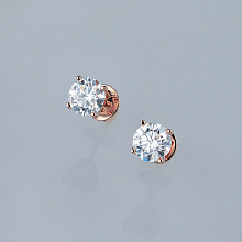 Пусеты из красного золота