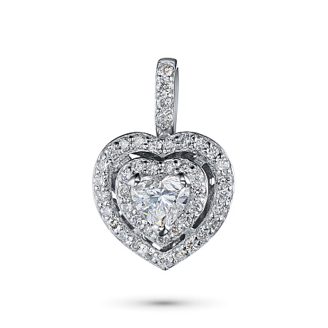 Подвеска из комбинированного золота с бриллиантами