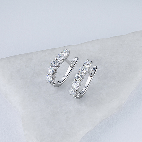 Серьги из белого золота