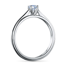 Помолвочное кольцо из серебра с бриллиантом