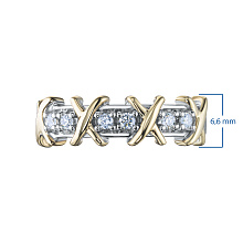 Кольцо из комбинированного золота c бриллиантами