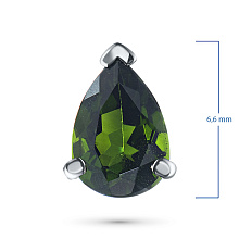 Подвеска из серебра с хромдиопсидом