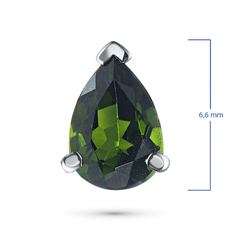 Подвеска из серебра с хромдиопсидом