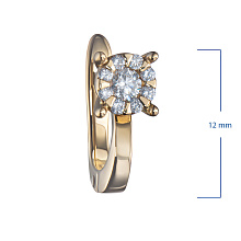 Серьги из желтого золота с бриллиантами