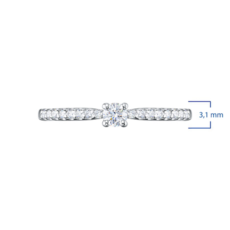 Кольцо из белого золота