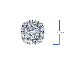 Пусеты из белого золота c бриллиантами