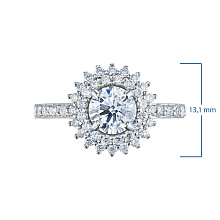 Классическое кольцо из комбинированного золота c бриллиантами