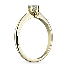 Помолвочное кольцо из желтого золота с бриллиантом