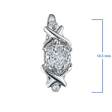 Серьги из белого золота c бриллиантами