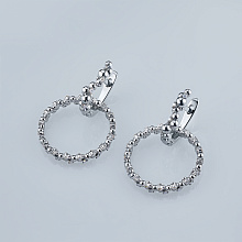 Серьги из белого золота c бриллиантами