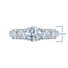 Кольцо из белого золота c бриллиантами