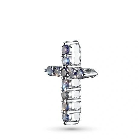 Подвеска из серебра с сапфирами