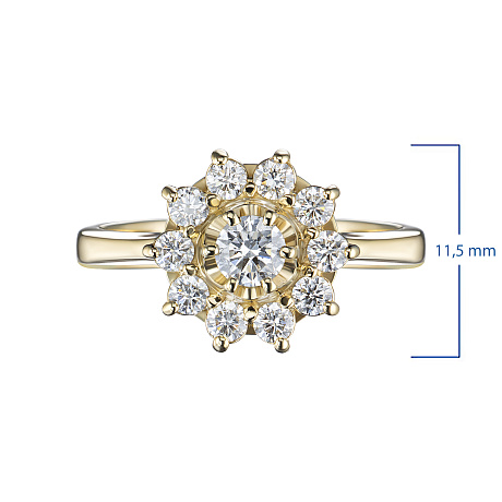 Кольцо из желтого золота