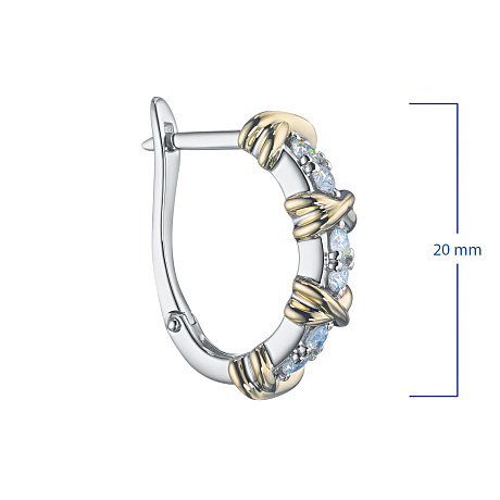 Серьги из комбинированного золота