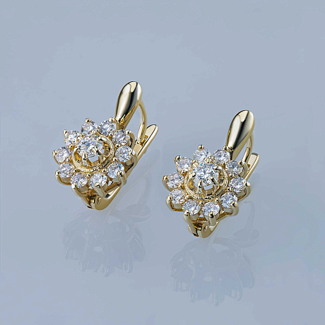 Серьги из желтого золота