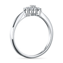 Кольцо из серебра c бриллиантами