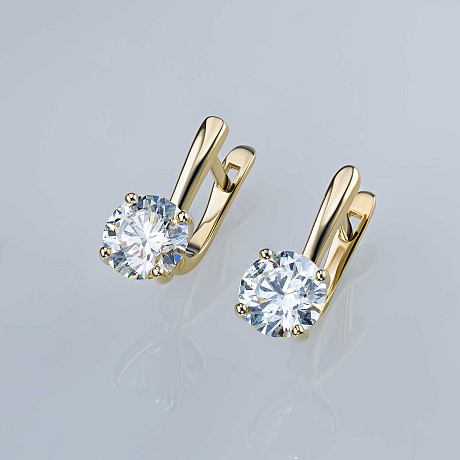 Серьги из желтого золота