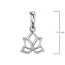 Подвеска из серебра с бриллиантом