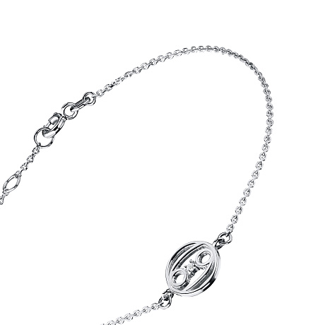 Браслет из комбинированного золота с бриллиантом