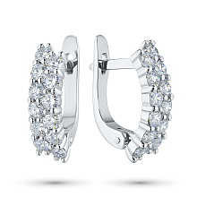 Серьги из белого золота c бриллиантами