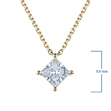 Колье из желтого золота с бриллиантом