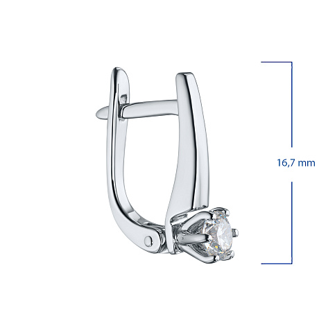 Серьги из белого золота