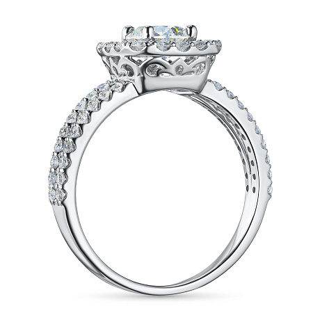 Классическое кольцо из белого золота