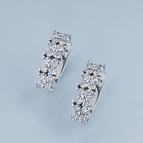 Серьги из белого золота