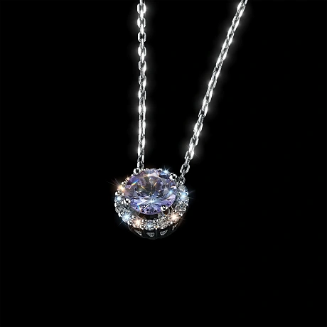 Подвеска из комбинированного золота с и танзанитом