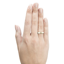 Гладкое кольцо из желтого золота