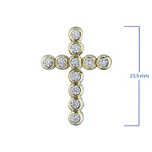 Подвеска из желтого золота c бриллиантами