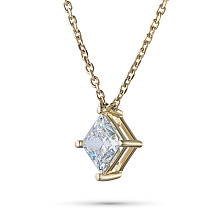 Колье из желтого золота с бриллиантом