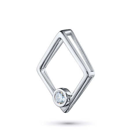 Подвеска из комбинированного золота с бриллиантом